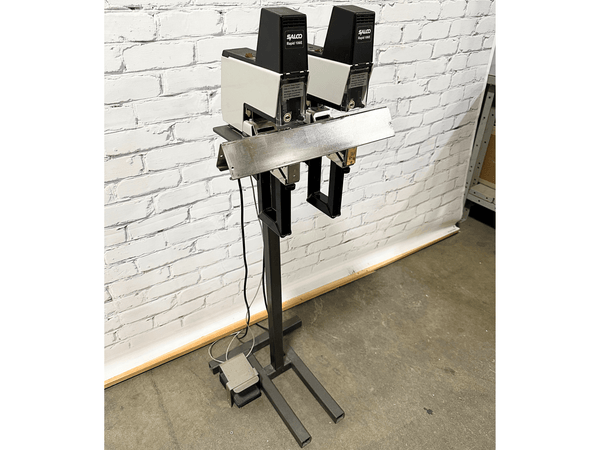 Reconditioned Dual Rapid 106E Staplers With Floor Stand - Printfinishing